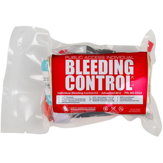 PUBLIC ACCESS INDIVIDUAL BLEEDING CONTROL KIT - VACUUM SEALED