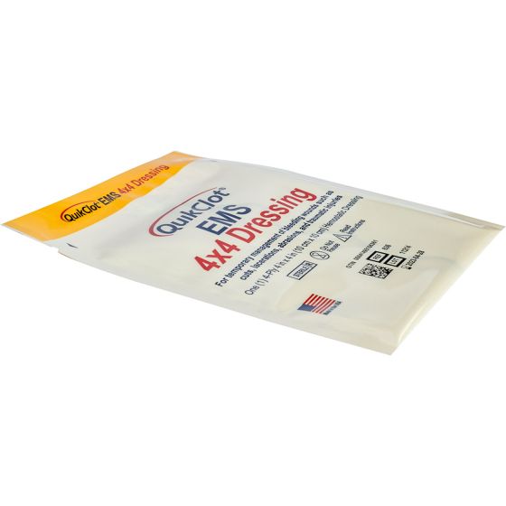 QUIKCLOT EMS 4 X 4 HEMOSTATIC GAUZE