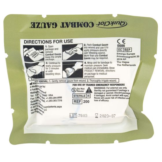 HEMOSTATIC COMBAT GAUZE Z-FOLD