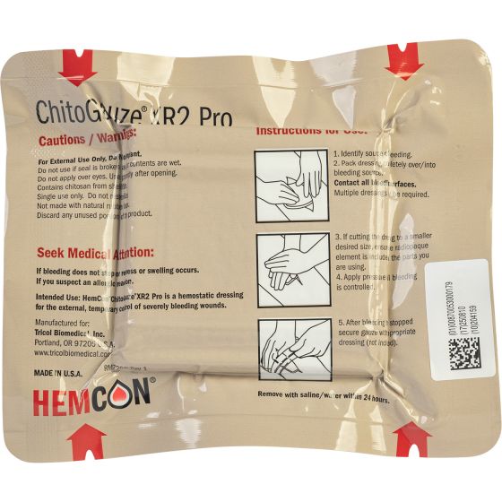 CHITOGAUZE XR2 PRO HEMOSTATIC BANDAGE