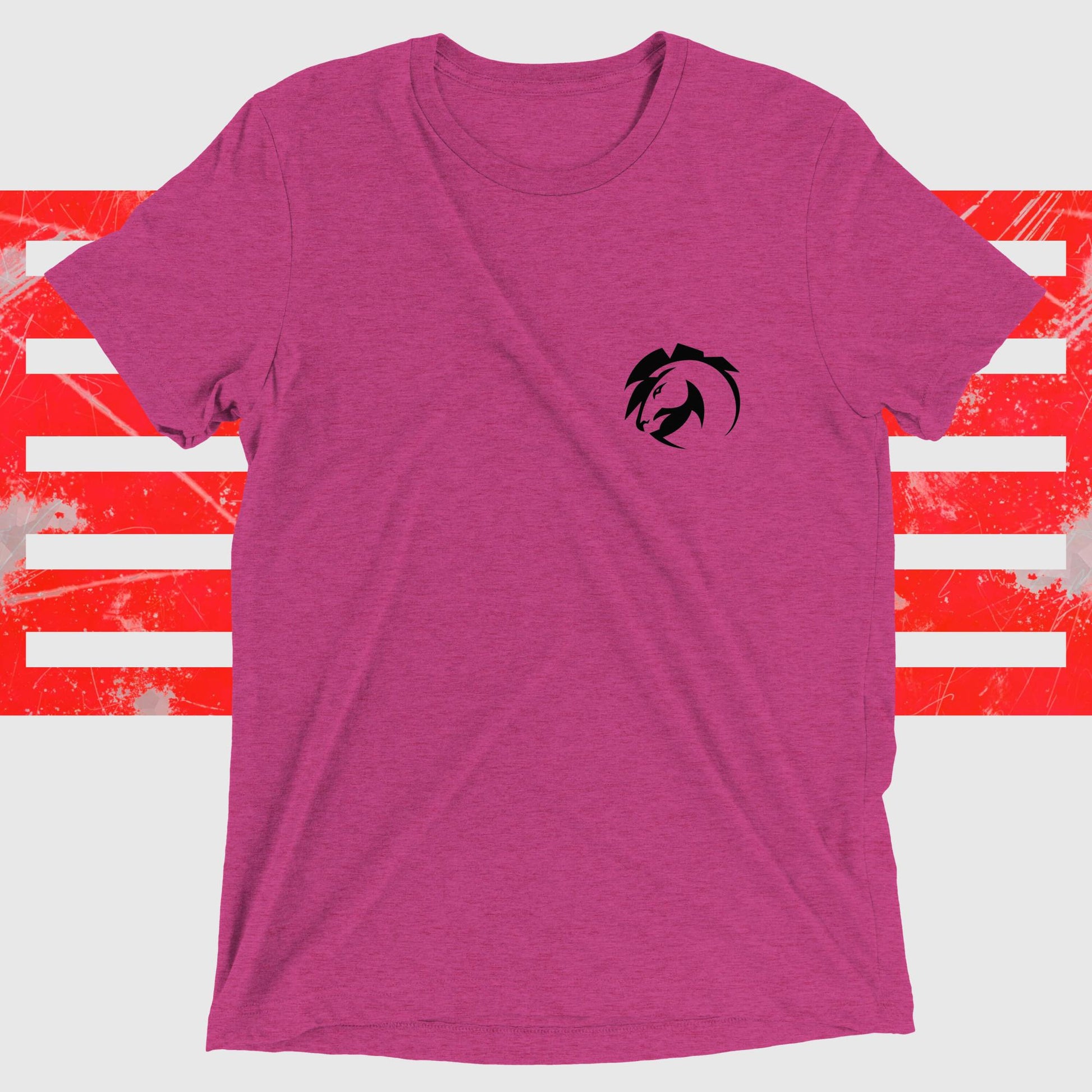 Warhorse Women's Tee in pink with black design, relaxed fit, pre-shrunk Bella Canvas, perfect for girls and women supporting the Second Amendment.